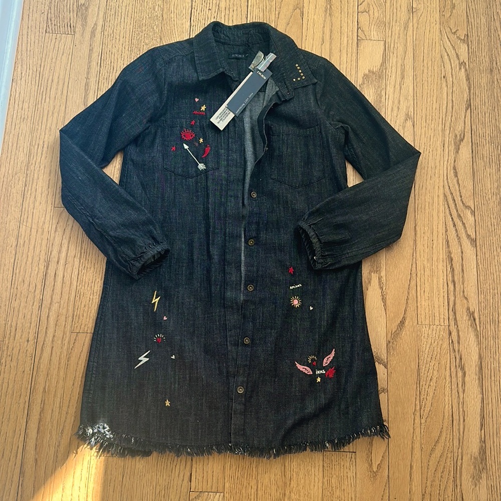 NWT gorgeous light denim shirt IKKS dress